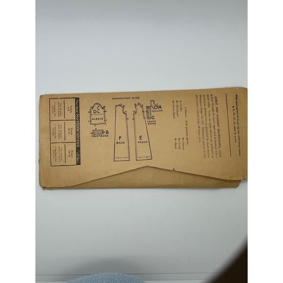 Pictorial Review Vintage 1920's Pattern #3487 Girls Juniors Nightgown Size 12yr - Picture 7 of 7